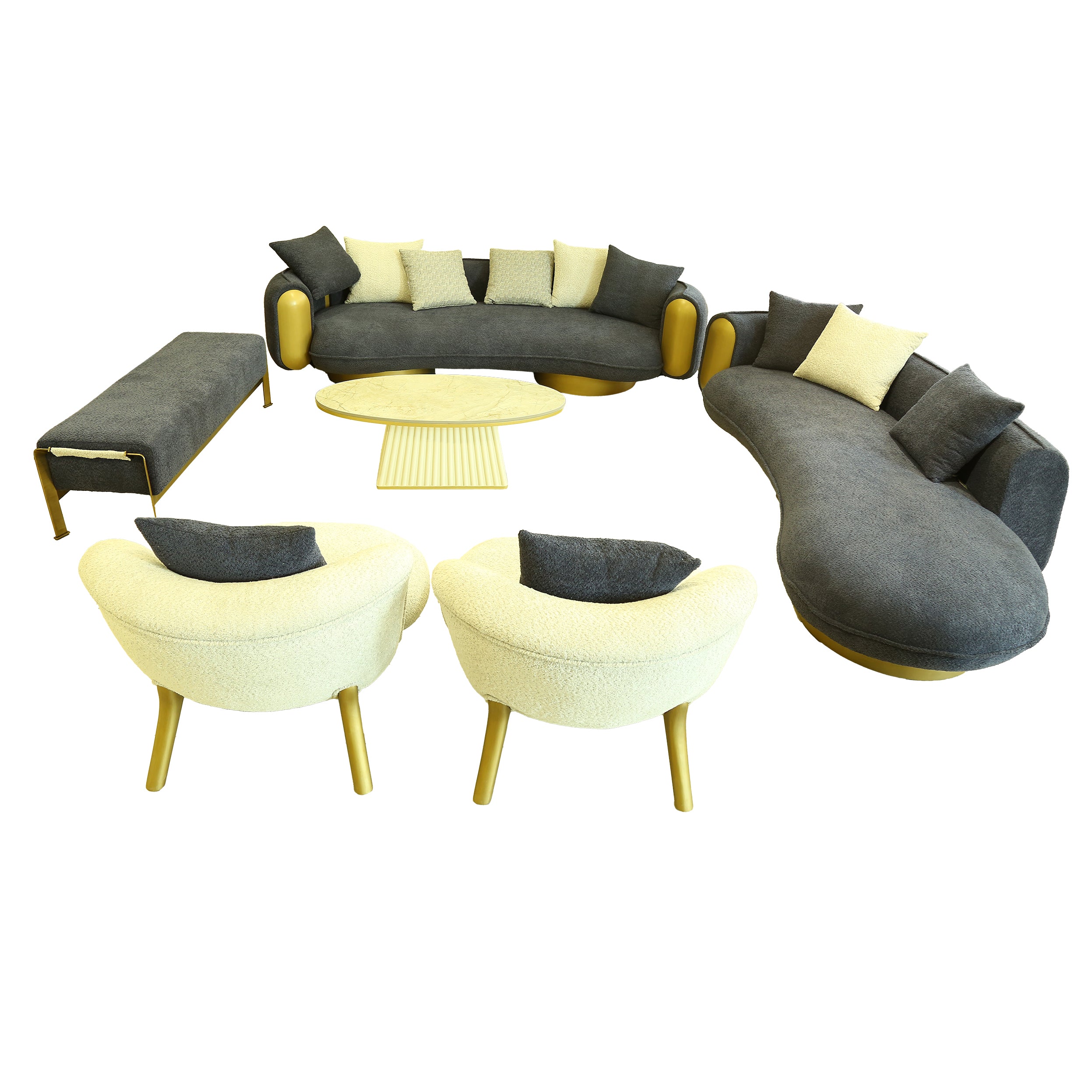 Criss Sofa Launger [Solid Wood] By Stories