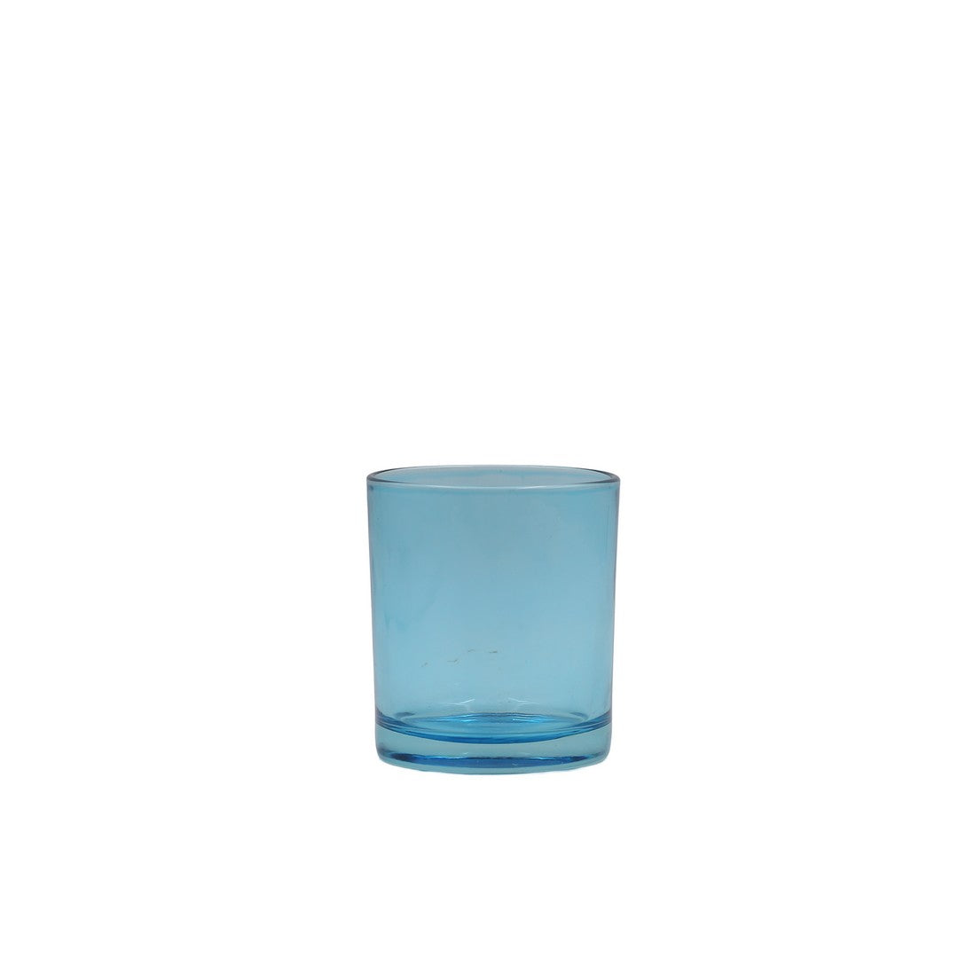 Blue Glass Candle Holder By Stories