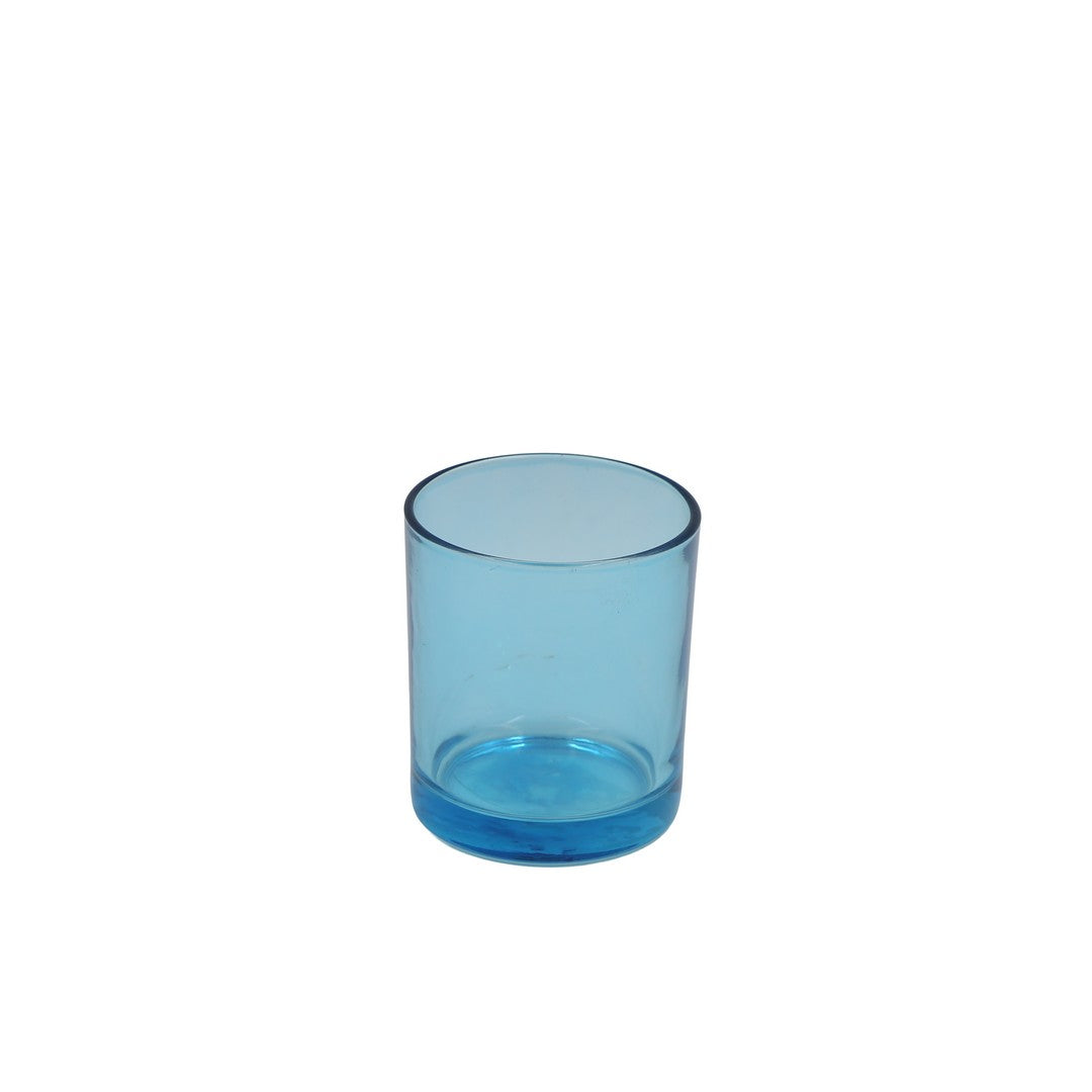 Blue Glass Candle Holder By Stories
