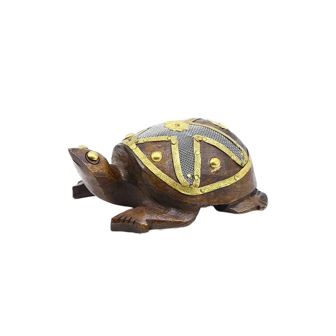 Wooden Turtle W/Star Jali By Stories