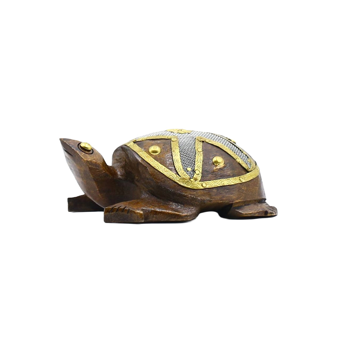 Wooden Turtle W/Star Jali By Stories