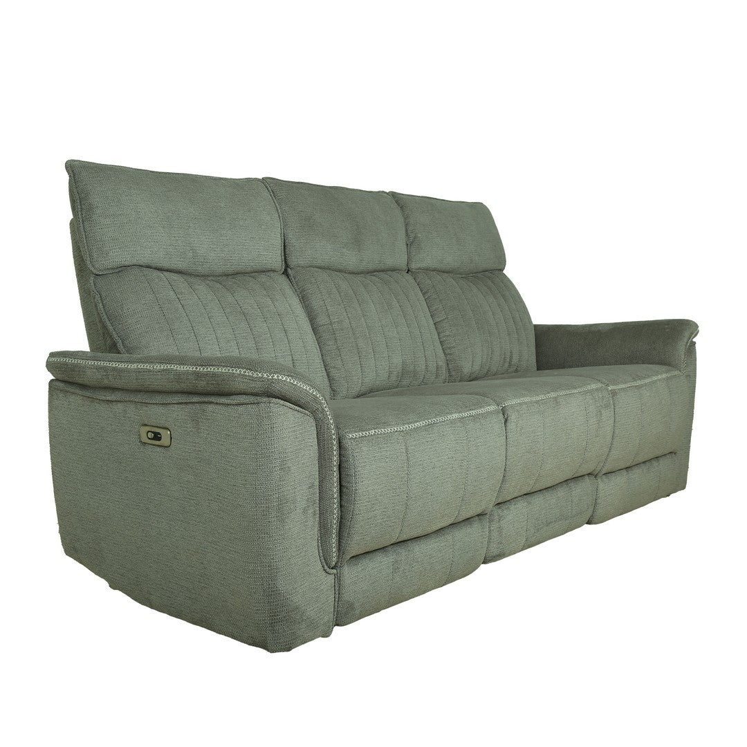 Motorized 3 Seater Recliner Fabric Sofa By Stories