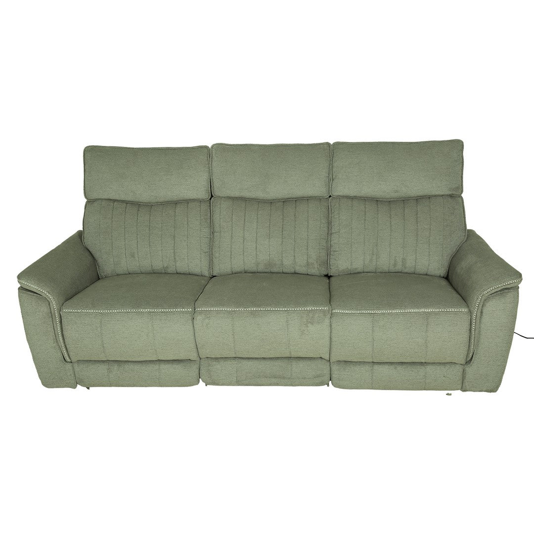 Motorized 3 Seater Recliner Fabric Sofa By Stories