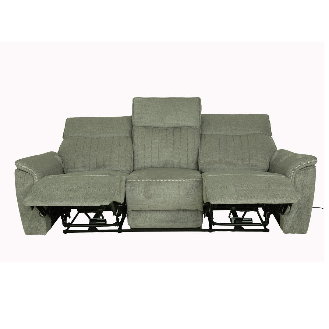 Motorized 3 Seater Recliner Fabric Sofa By Stories