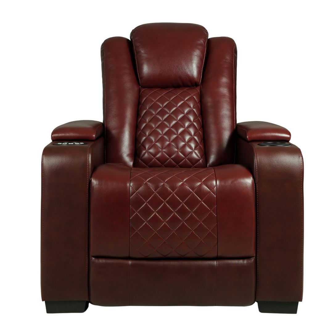 Motorized 1 Seater Recliner Leather Sofa With Holder By Stories