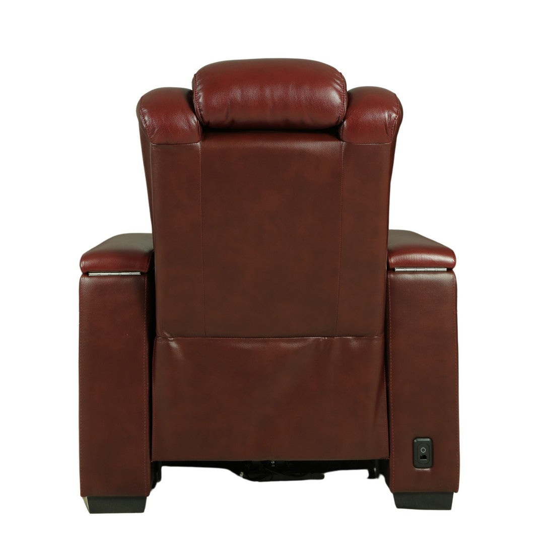 Motorized 1 Seater Recliner Leather Sofa With Holder By Stories