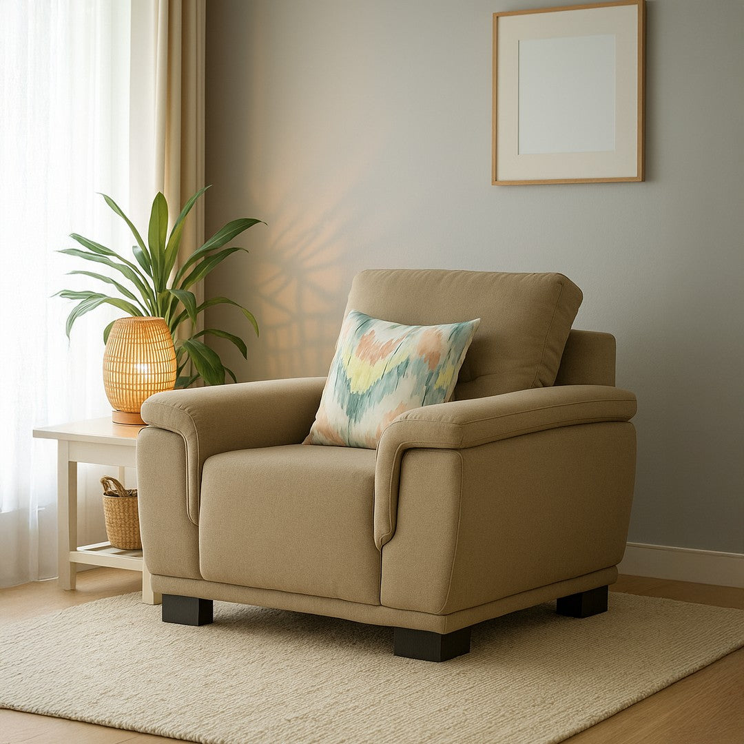 Eliot 1 seater Lovely Fabric Sofa By Stories