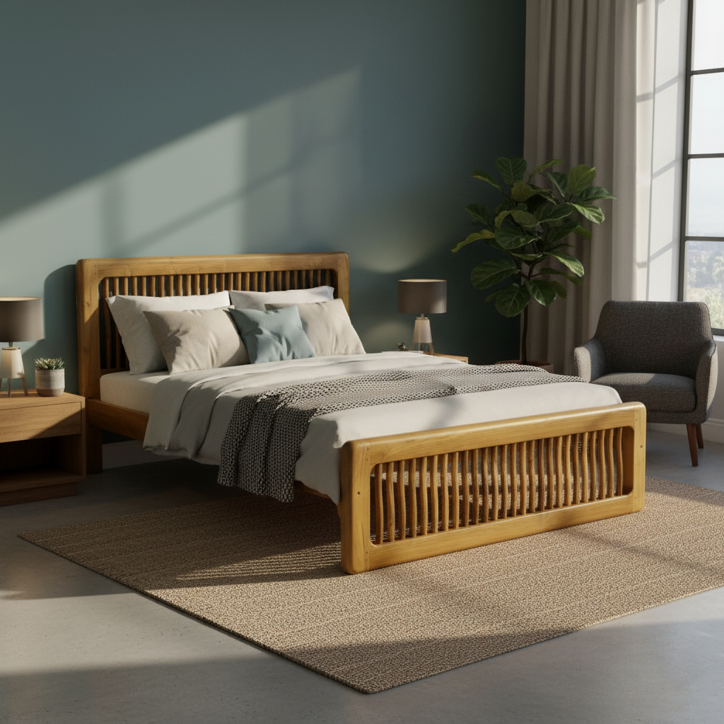 Aurum Cot Made of Teak Wood By Stories