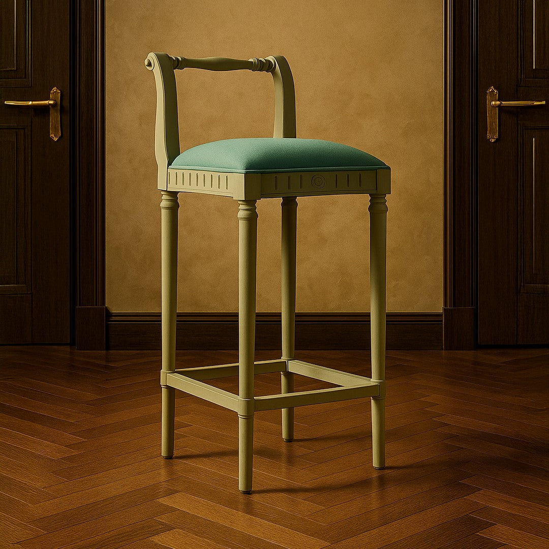 Iyara Bar Chair In Mahogany Wood By Stories