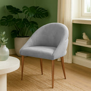 Grey Dining Chair With Wooden Legs By Stories