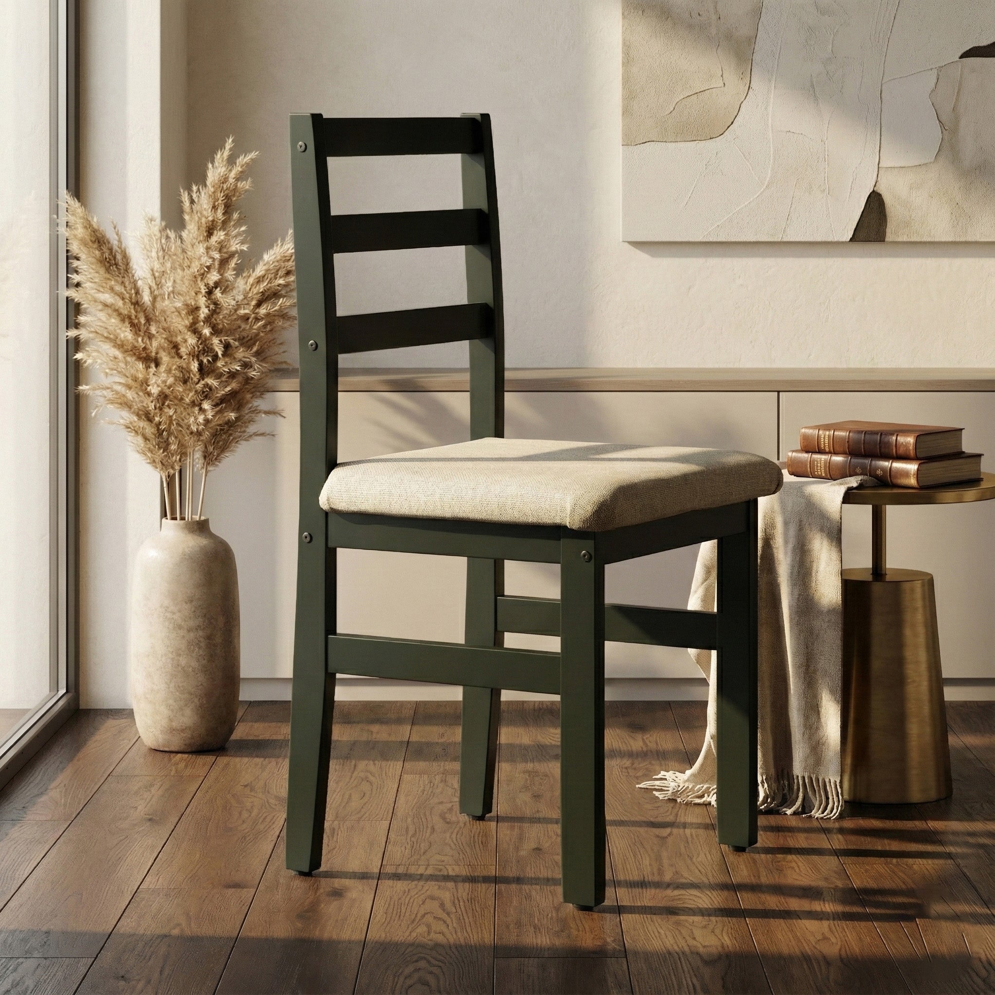 Black Dining Chair [Treated Rubberwood]