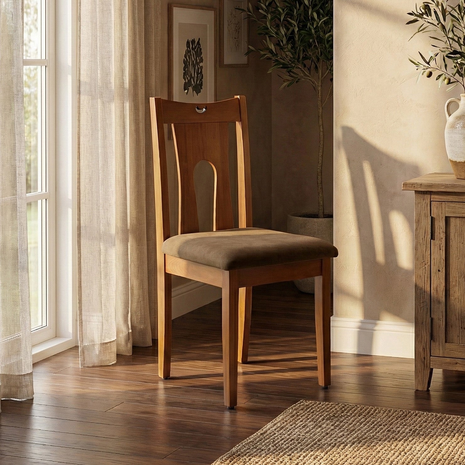 Chocolate Dining Chair [Treated Rubberwood]