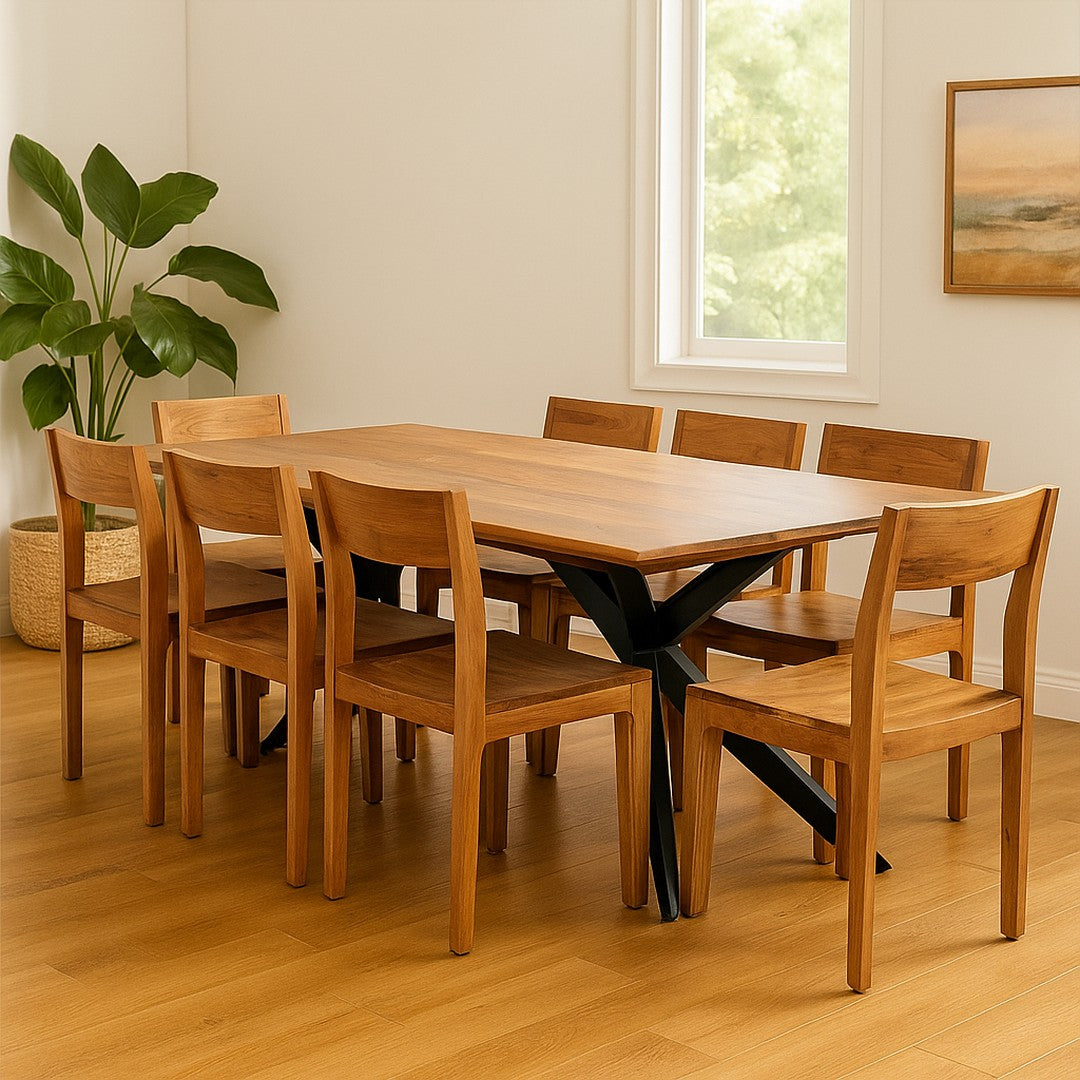 Acacia Wood 8 Seater Dining Table By Stories