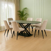 Brown 6 Seater Dining Table By Stories