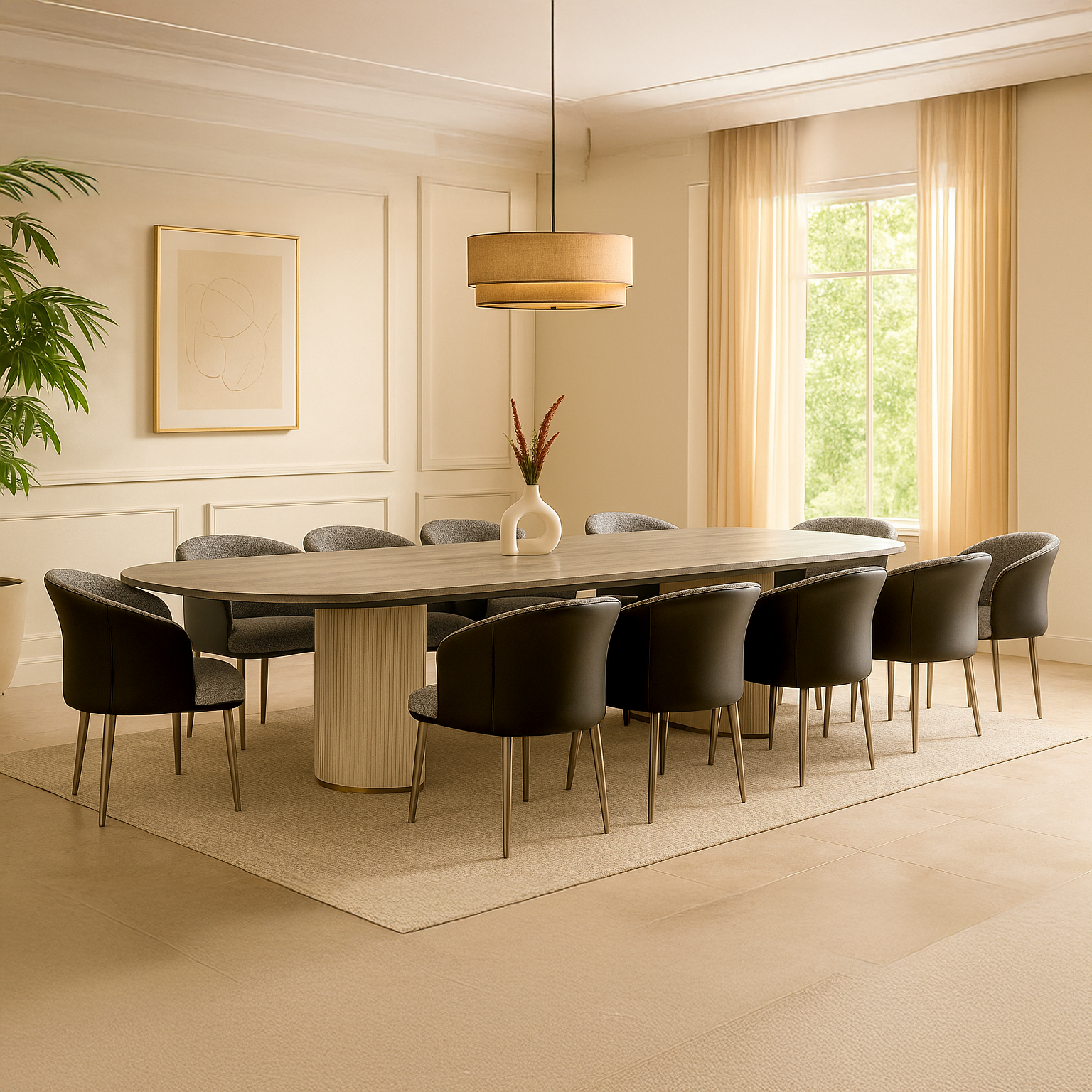 Gelosia 10 Seater Dining Table Marble paper By Stories