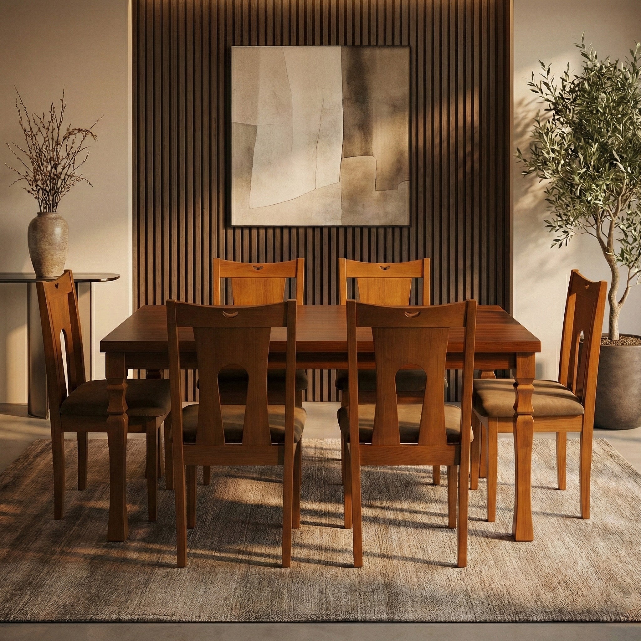 6 Seater Dining Table [Chocolate] - By Stories