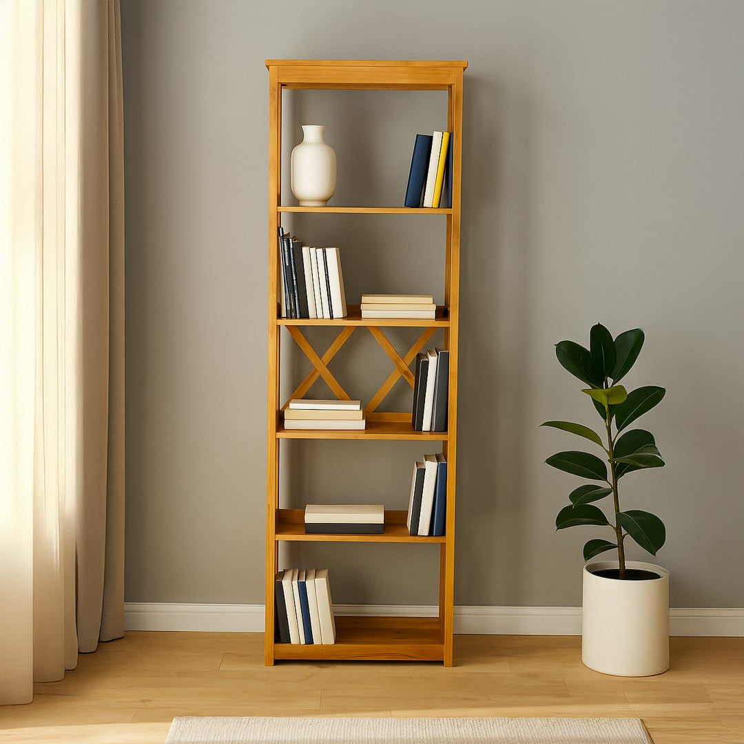 Acacia Wood Open BookCase By Stories