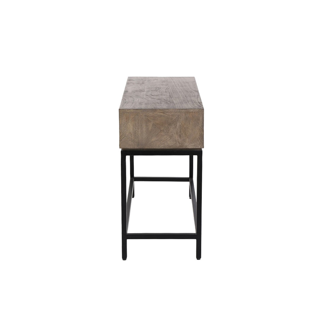 Mango Wood Console with Iron base By Stories