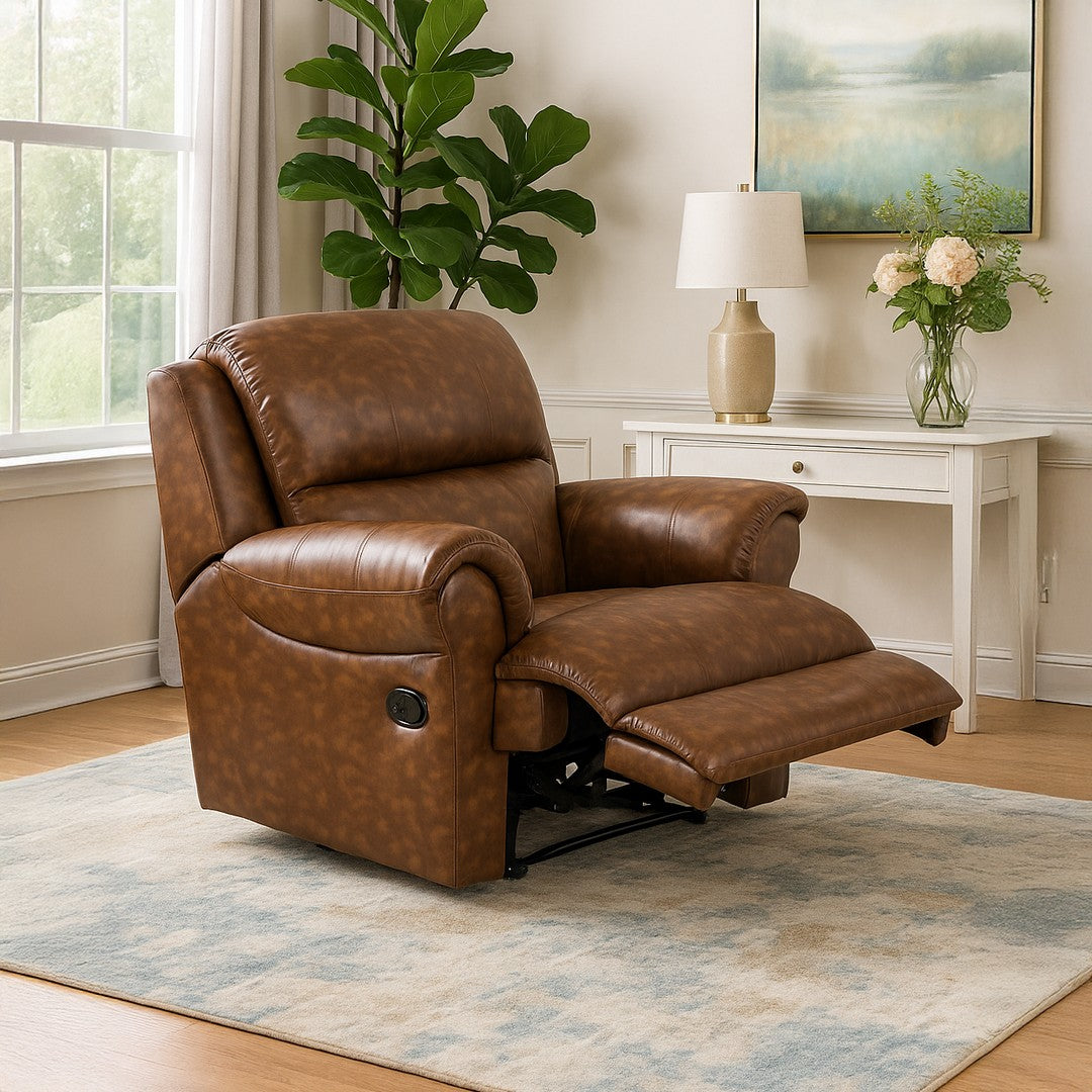 Brown Boston Manual Recliner Sofa By Stories