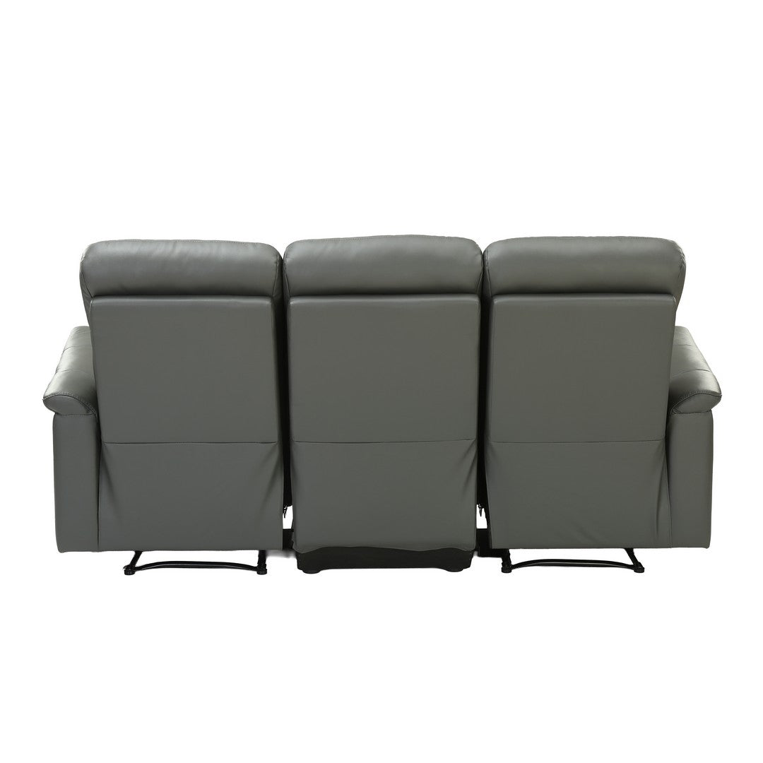 Dark Grey Manual 3 Seater Recliner Sofa By Stories