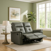 Dark Grey Manual 2 Seater Recliner Sofa By Stories