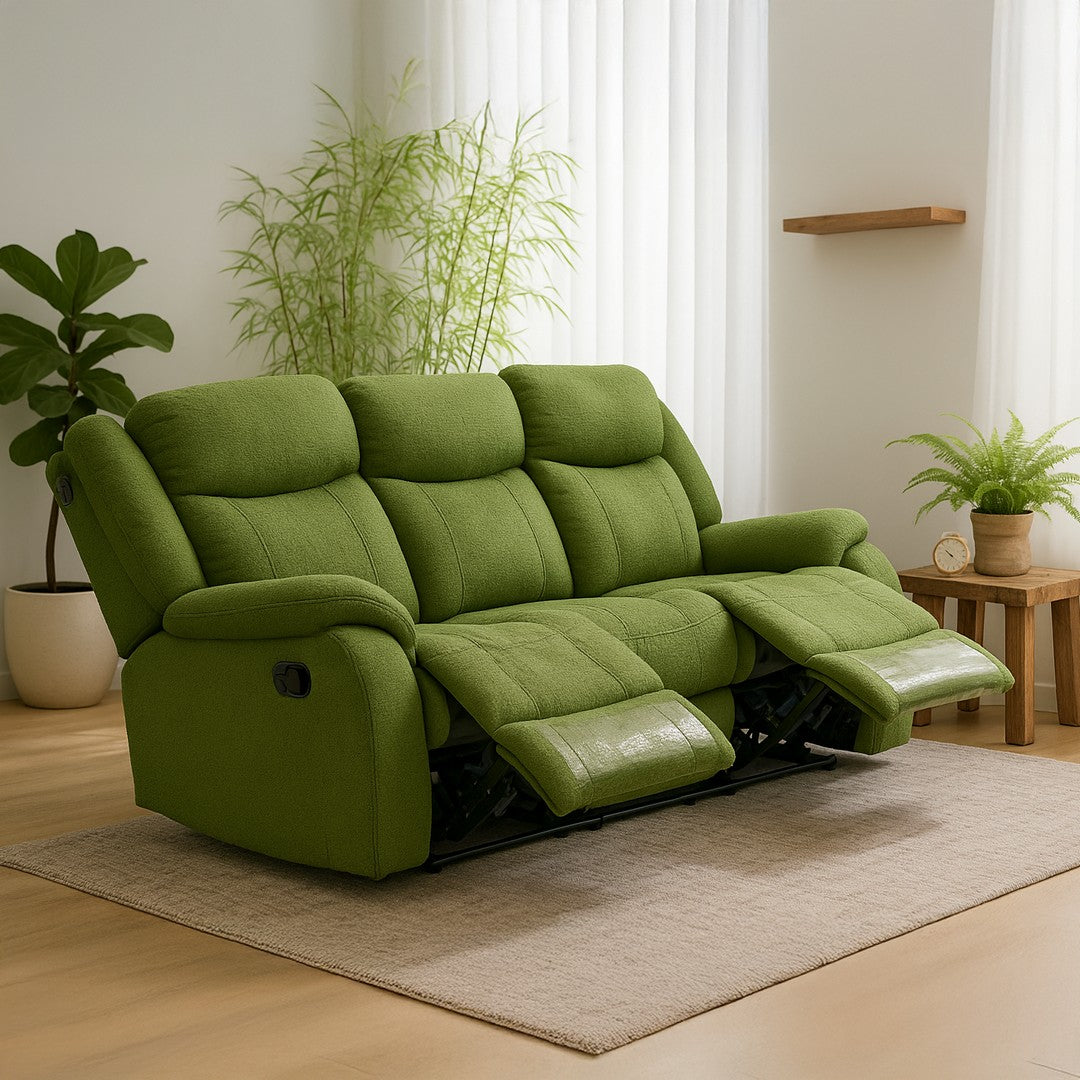Cosas Manual 3 Seater Comfortable Recliner Sofa by Stories