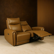 Motorized 2 Seater Recliner Leather Sofa By Stories