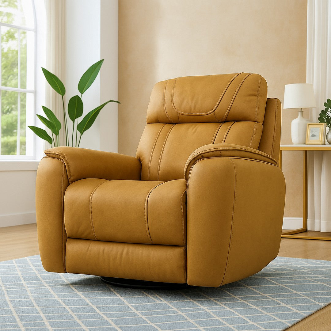Angelina Motorized 1 Seater Recliner Rocking Leather Sofa By Stories