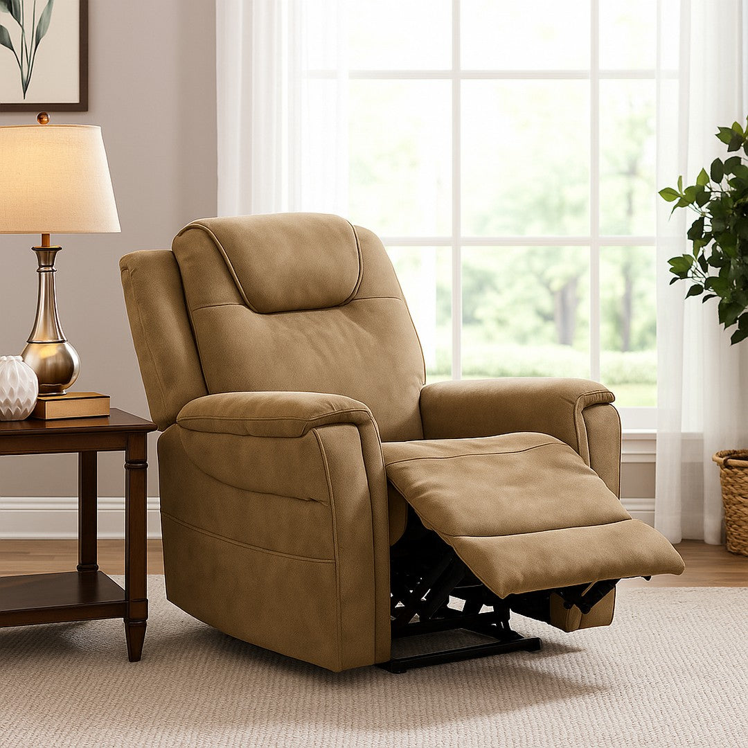 Zeroon Power Lift 1 Seater Recliner Comfy Fabric Sofa By Stories