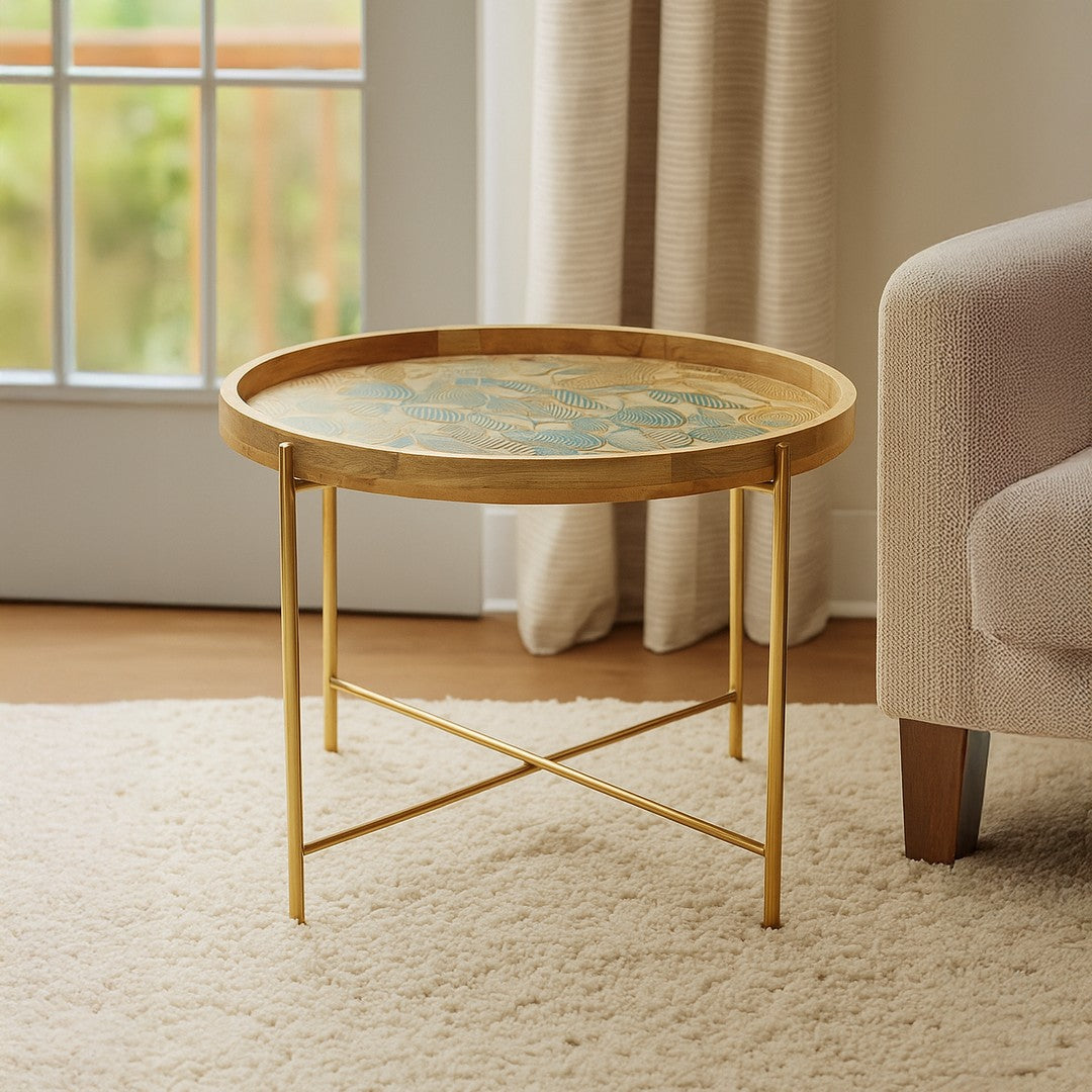 LMA Leaf Mesh Side Table By Stories