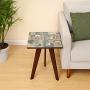 Tri Table Square U.V. Print Wood Wenge By Stories