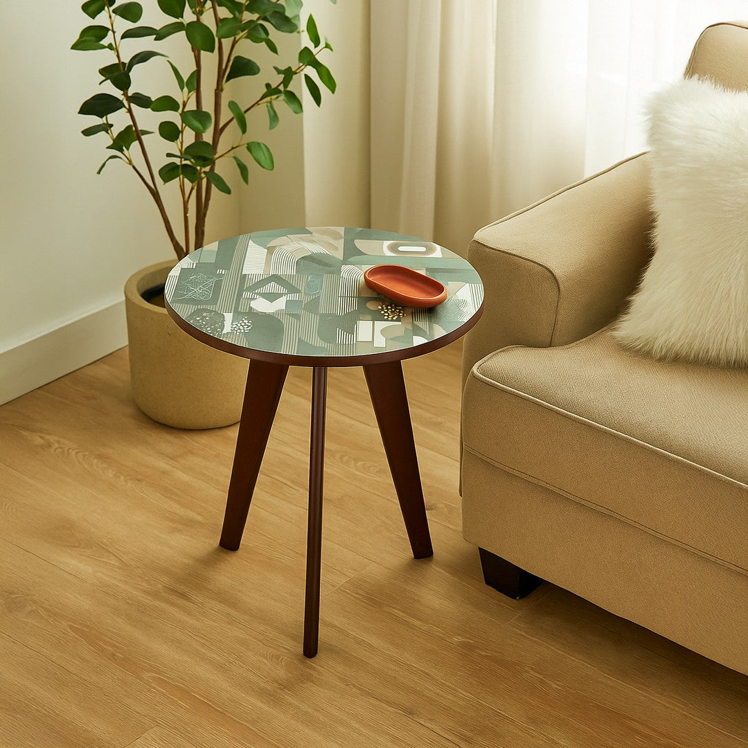 Tri Table Oval U.V. Print Wood Wenge By Stories