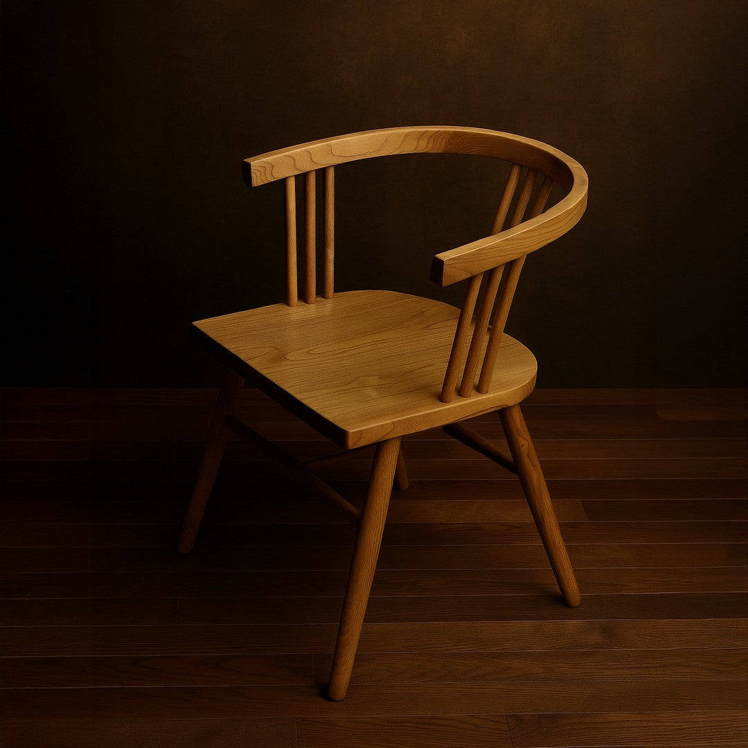 Serena Arm Chair With Wooden Seat By Stories