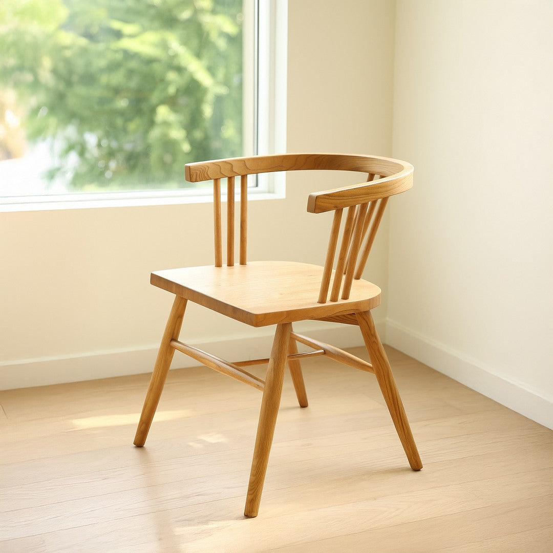 Serena Arm Chair With Wooden Seat By Stories