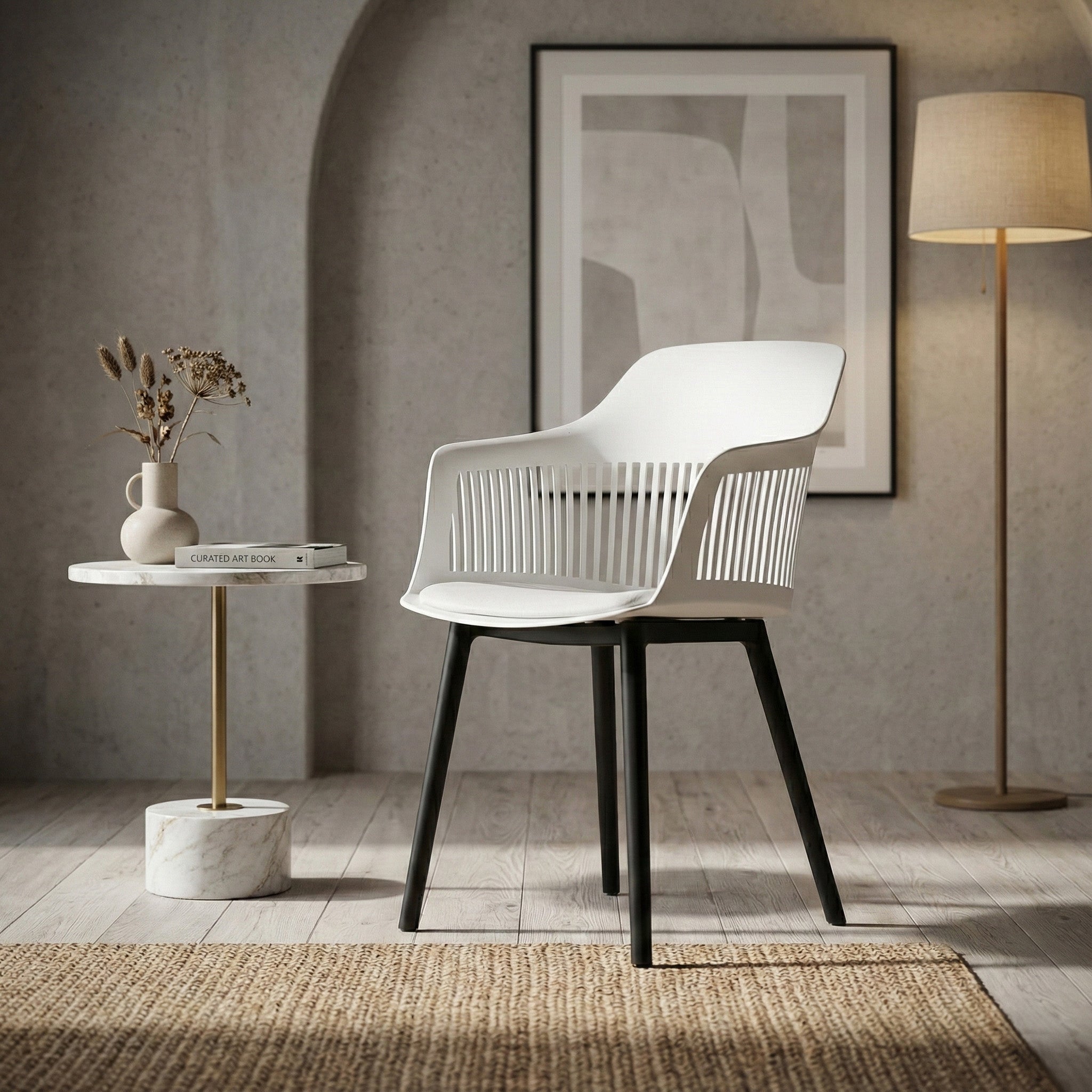 White Arm Chair By Stories