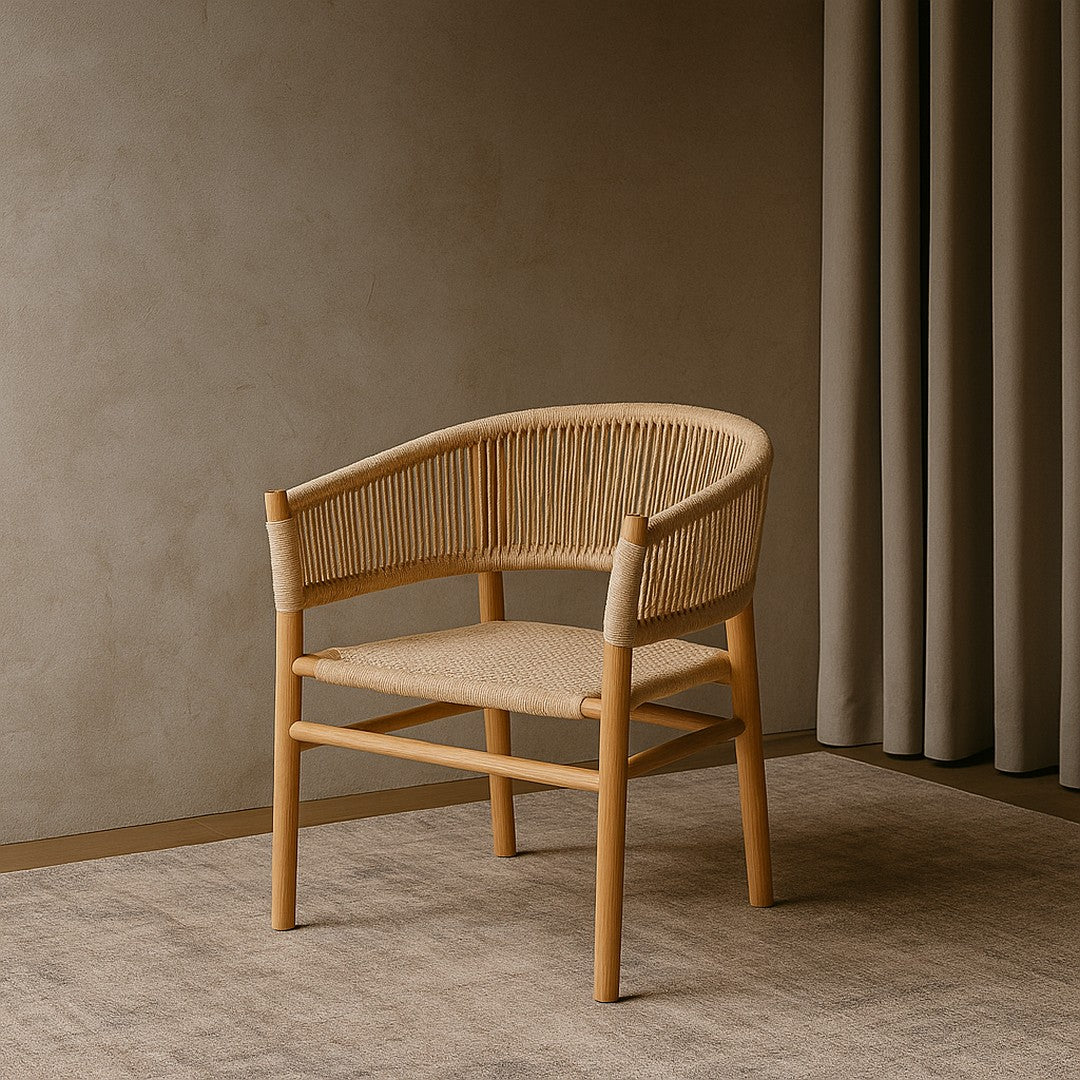 Caspia Arm Chair Asian Oak By Stories