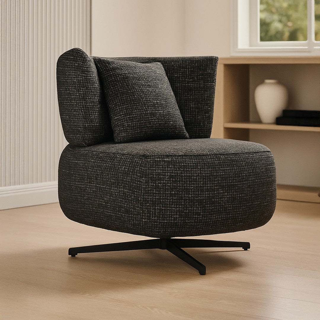 Dekel Black Leisure Chair By Stories