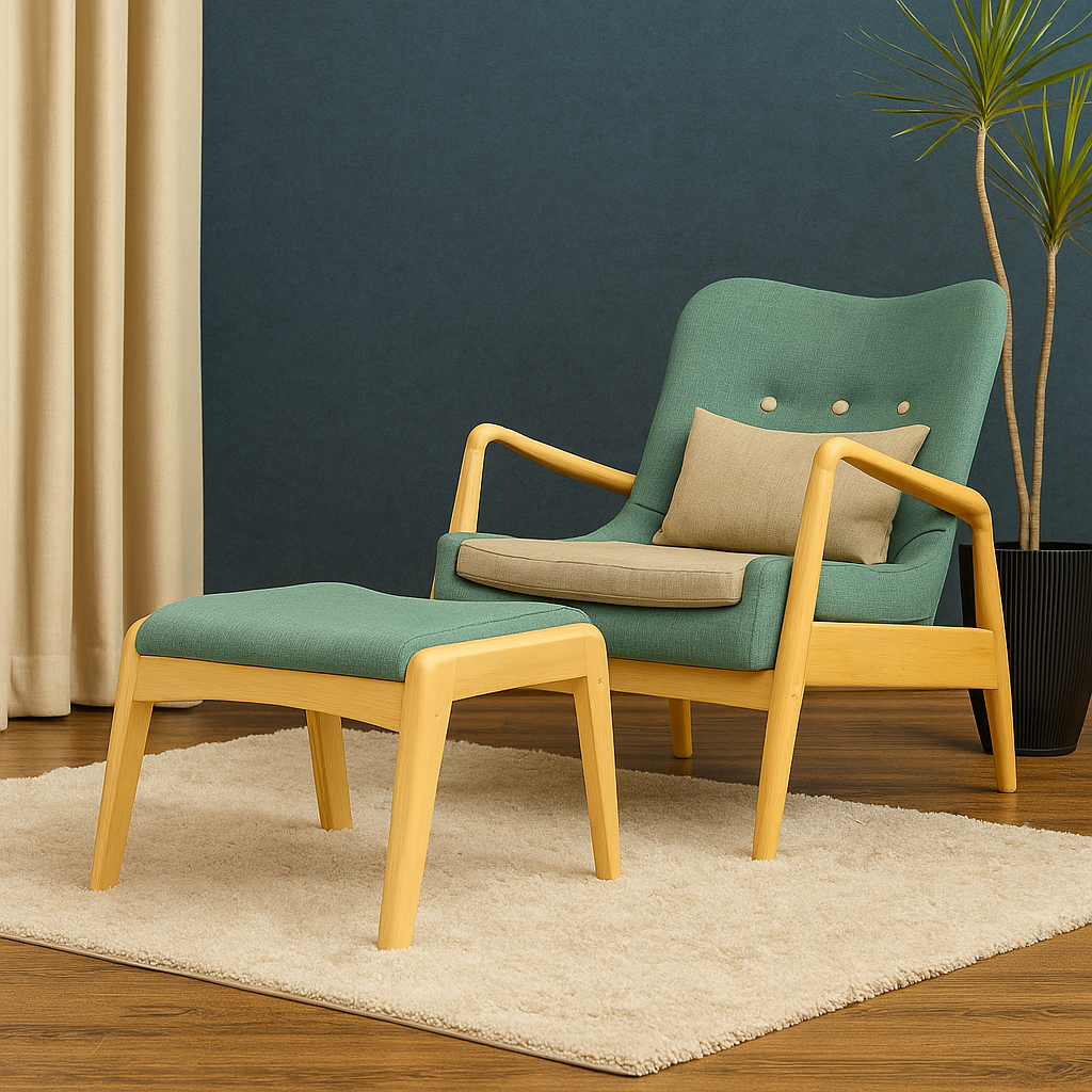 Sarah Leisure Chair with footstool