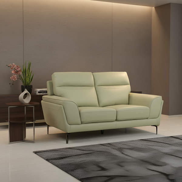 Light green Corvion 2 Seater Sofa [Artificial Leather] By Stories
