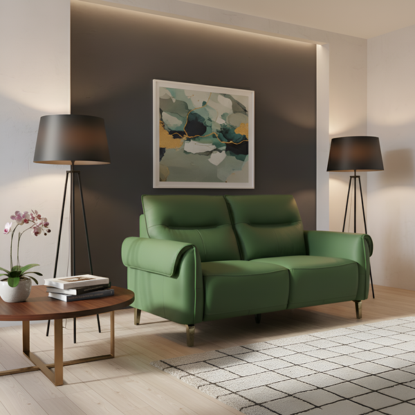 Green Velisse 2 Seater Sofa [Artificial Leather] By Stories