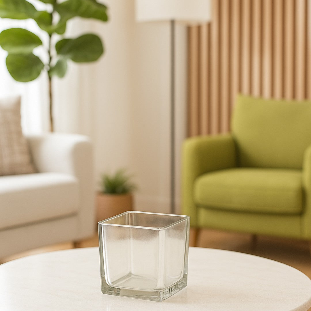 Square Glass Candle Holder By Stories
