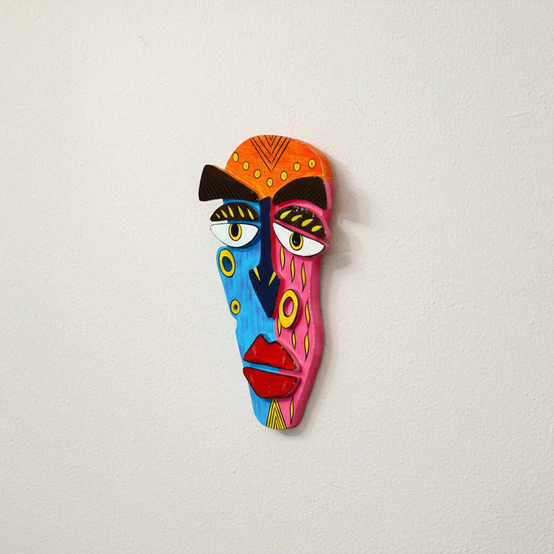 Wooden Mask Painted By Stories