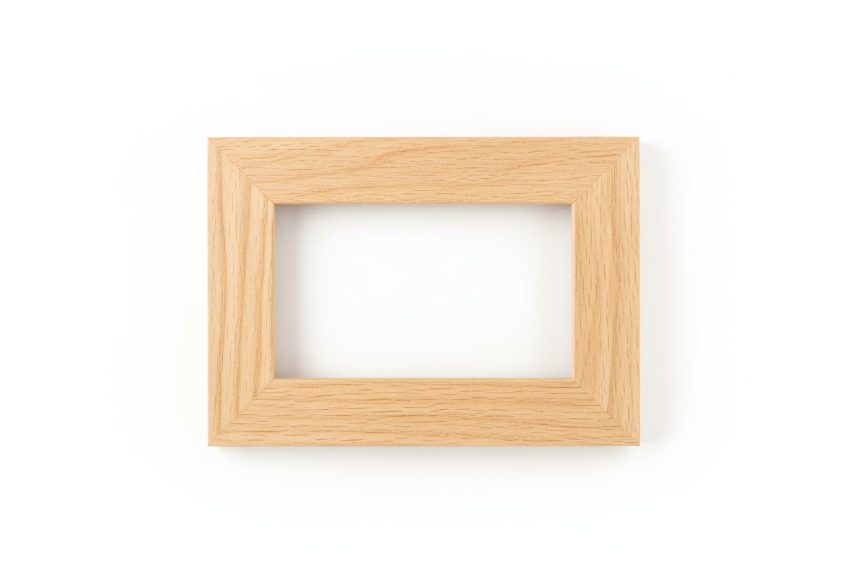 generate a photo frame with plain white background
