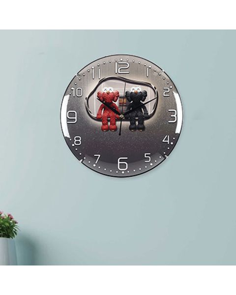 Black Round Cute Wall Clock