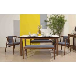 Buy Helsinki Smart Top Dining Table Set With Bench Online Stories
