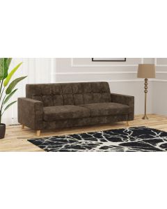 Joyo 3 Seater Fabric Sofa in Coffee By Stories