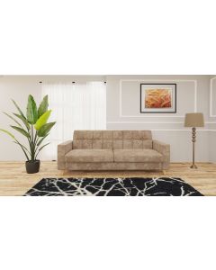 Joyo 3 Seater Fabric Sofa in Beige By Stories