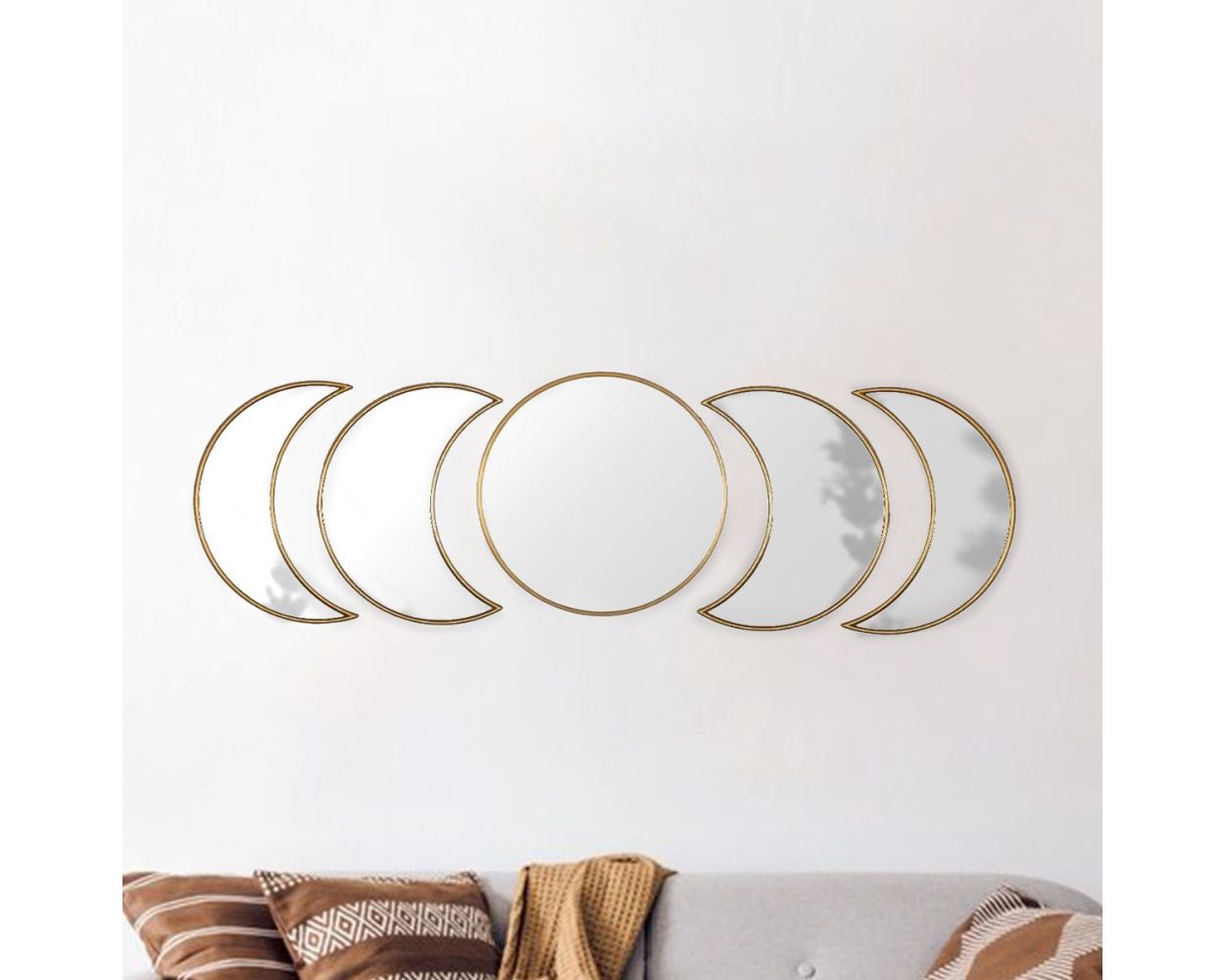 Half moon mirror deals