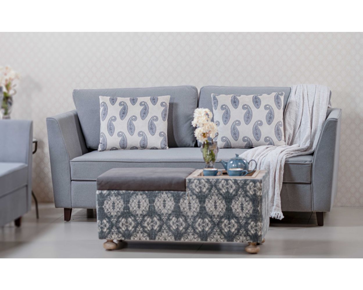 Miranda Fabric Sofa 3 Seater In