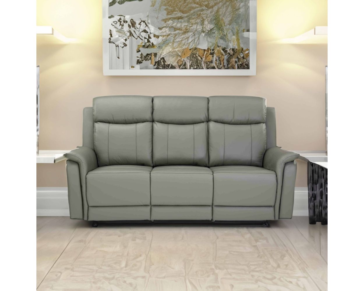 Grey Manual Recliner Sofa 3 Seater Online Stories